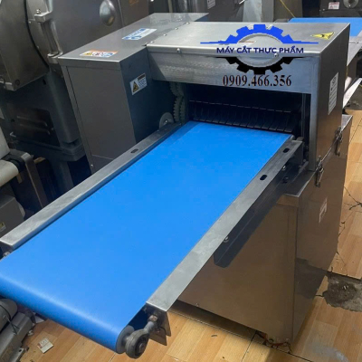 Máy Cắt Thịt Vuông Tự Động 2 Băng Tải Chính Hãng - Cắt Đều, Năng Suất Cao